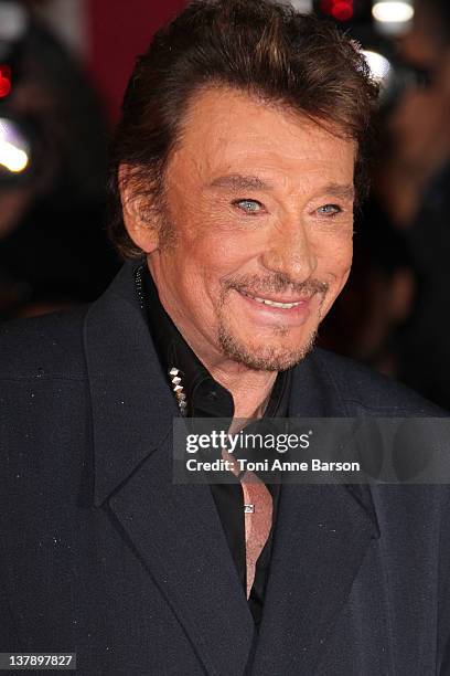 Johnny Hallyday attends the NRJ Music Awards 2012 at Palais des Festivals on January 28, 2012 in Cannes, France.