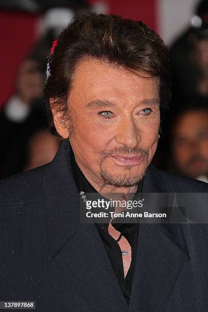 Johnny Hallyday attends the NRJ Music Awards 2012 at Palais des Festivals on January 28, 2012 in Cannes, France.