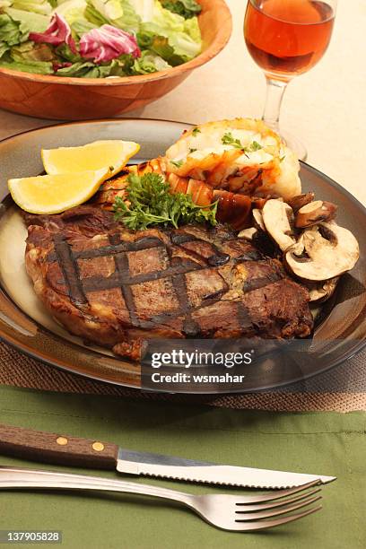 surf and turf - lobster dinner stock pictures, royalty-free photos & images