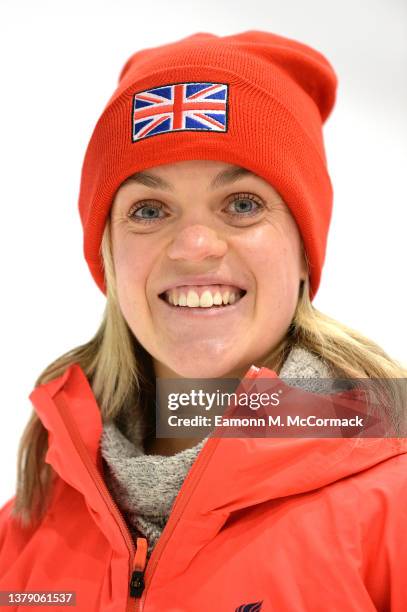 Paralympic swimmer Ellie Simmonds joins other Summer Paralympic athletes in a ski taster session at The National Lottery Paralympic Watch Party to...