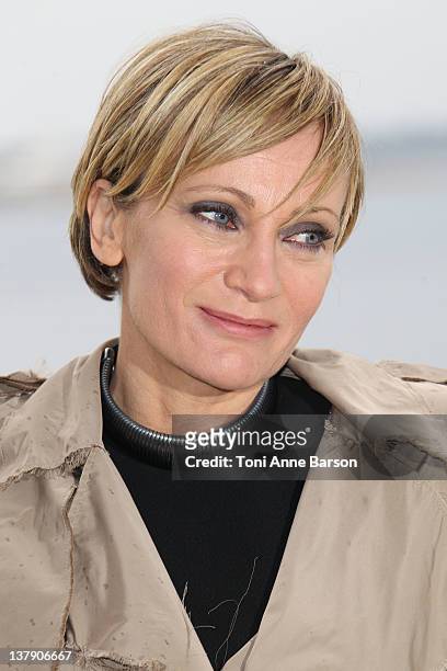 Patricia Kaas attends a photocall during Midem at the Palais des Festivals on January 29, 2012 in Cannes, France.