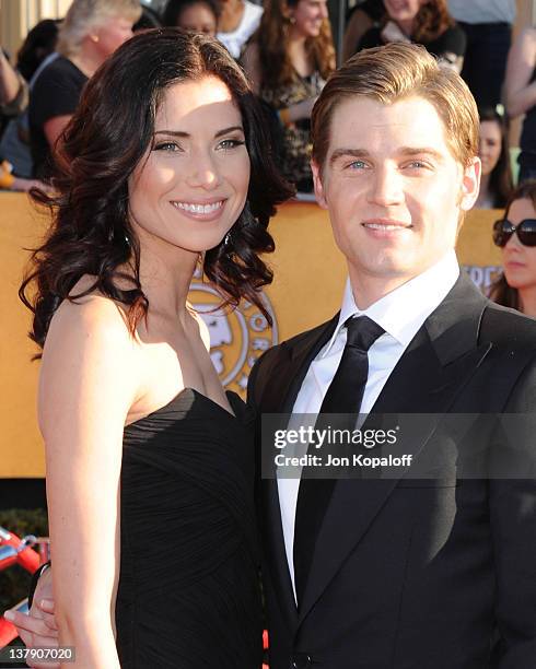 Actress Courtney Vogel and actor Mike Vogel arrive at the 18th Annual Screen Actors Guild Awards held at The Shrine Auditorium on January 29, 2012 in...