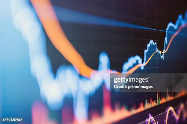 candlestick cryptocurrency growth graph chart uptrend of price of stock market or stock exchange trading, investment and financial concept. - numbers stock pictures, royalty-free photos & images