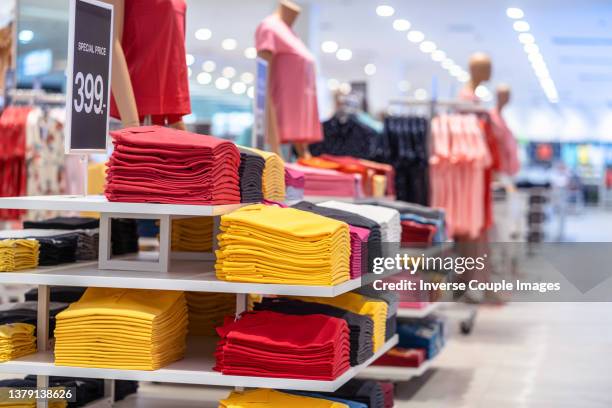 T Shirt Racking T Shirt Display Racks Photos and Premium High Res Pictures - Getty Images