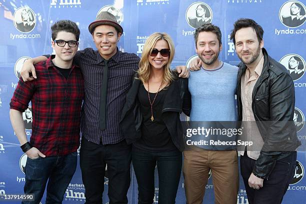 Actors Philip Ettinger, Charles Chu, Arielle Kebbel, Actor Michael Weston and Writer/Director/ Actor Ryan O'Nan of "The Brooklyn Brothers Beat the...