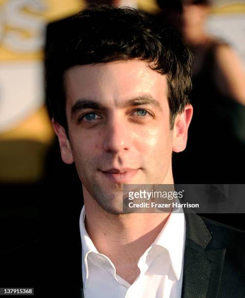 Actor B.J. Novak arrives at the 18th Annual Screen Actors Guild Awards at The Shrine Auditorium on January 29, 2012 in Los Angeles, California.