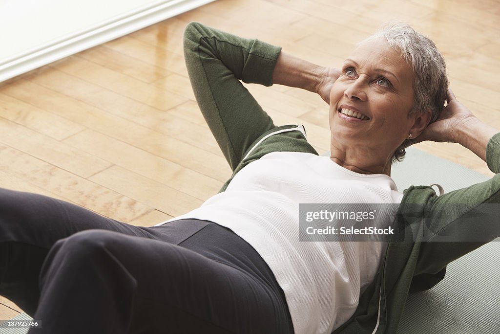 Woman doing sit-ups