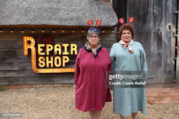 In this image released on March 7 Dawn French and Jennifer Saunders during the Repair Shop special for Comic Relief's Red Nose Day 2022. The Repair...