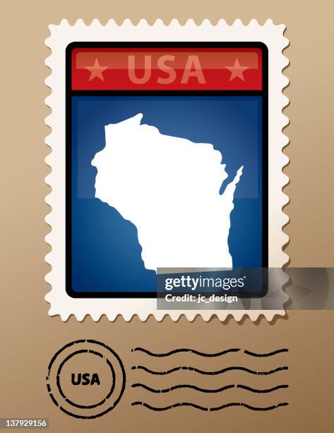 Wisconsin Stamp Icon Wisconsin Outline Photos and Premium High Res Pictures - Getty Images