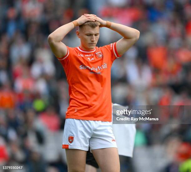 Dublin , Ireland - 1 July 2023; Rian O'Neill of Armagh during the penalty shoot out after the GAA Football All-Ireland Senior Championship...
