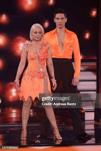 Michelle and Christian Polanc perform on stage during the 2nd show of the 15th season of the television competition show "Let's Dance" at MMC Studios...