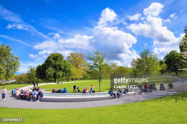 Princess Diana Memorial Fountain in Hyde Park in London.