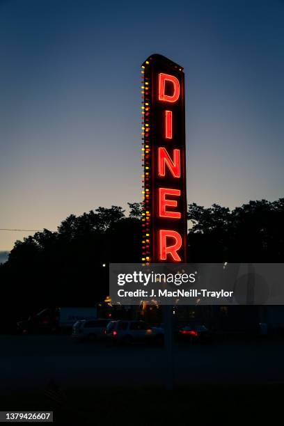 diner sign - diner stock pictures, royalty-free photos & images