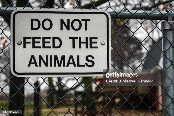 do not feed sign - petting zoo stock pictures, royalty-free photos & images