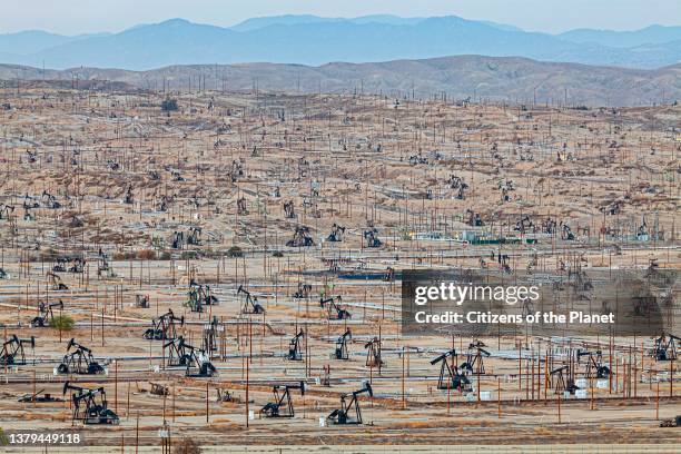 Kern River Oil Field in Bakersfield, is the third largest oil field in California and is the densest operational oil development in the state, with...