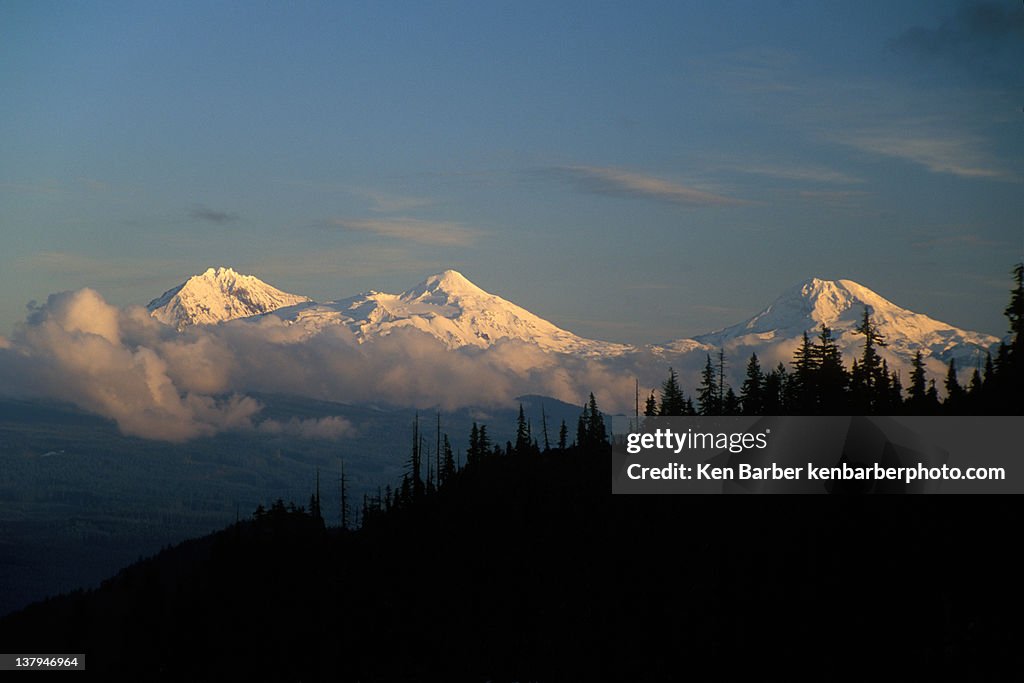 Three Sisters at sundown