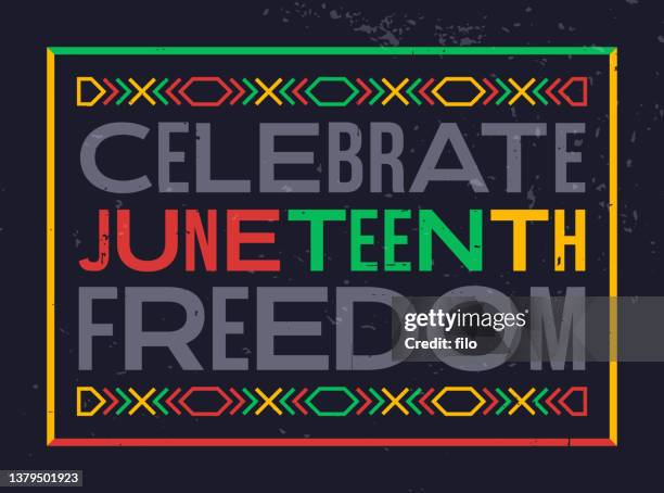 juneteenth holiday celebrate freedom - social movement stock illustrations