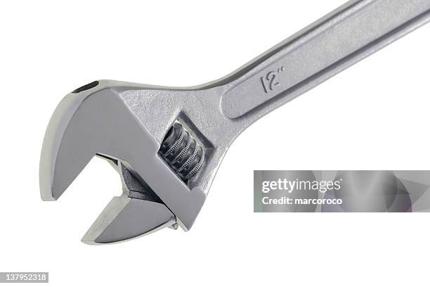 adjustable wrench - adjustable wrench stock pictures, royalty-free photos & images