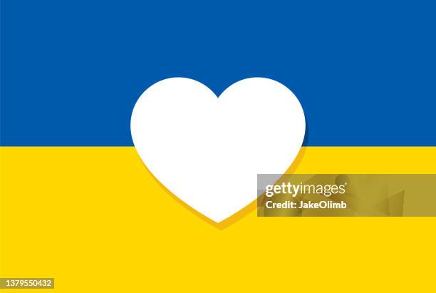 ukraine heart flag 2 - ukraine stock illustrations