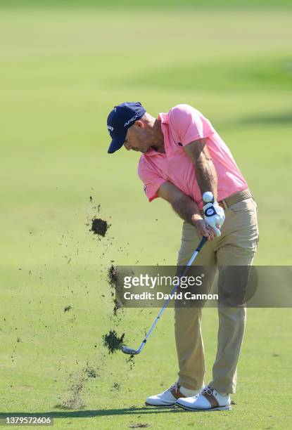 Jonathan Byrd of The United States plays his second shot on the par 4, first hole during the second round of the Arnold Palmer Invitational presented...