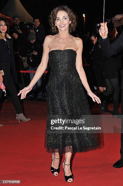 Claire Keim poses as she arrives at NRJ Music Awards 2012 at Palais des Festivals on January 28, 2012 in Cannes, France.