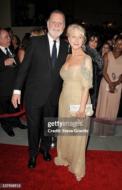 President Taylor Hackford and Dame Helen Mirren arrive at the 64th Annual Directors Guild Of America Awards at the Grand Ballroom at Hollywood &...