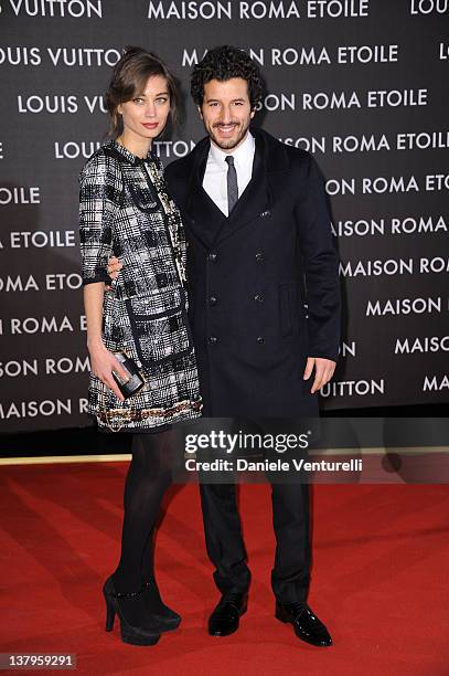 Margareth Made and Francesco Scianna attend the 'Maison Louis Vuitton Roma Etoile' Opening Party on January 27, 2012 in Rome, Italy.