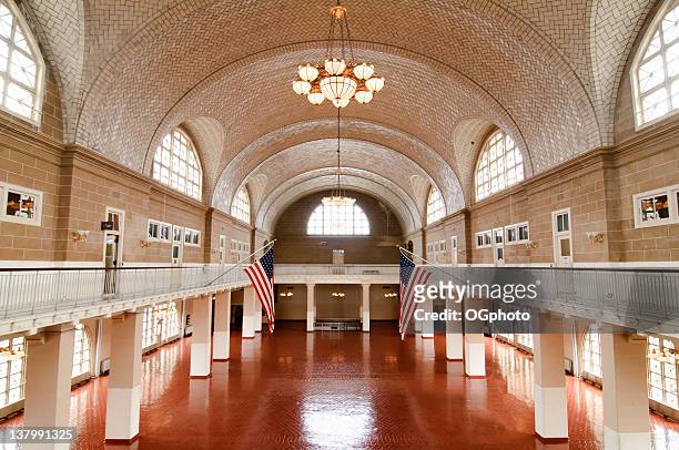 ellis island - new york city hall stock pictures, royalty-free photos & images