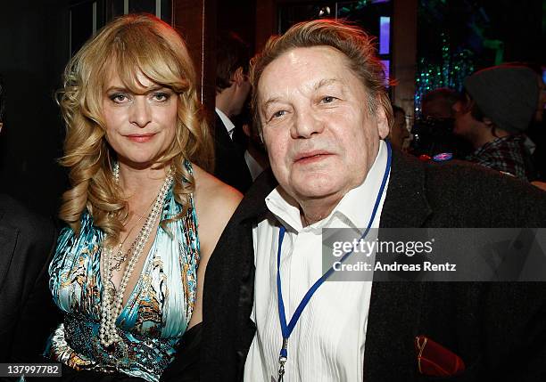 Nastassja Kinski and Helmut Berger attend the 'Lambertz Monday Night' at Alter Wartesaal on January 30, 2012 in Cologne, Germany.