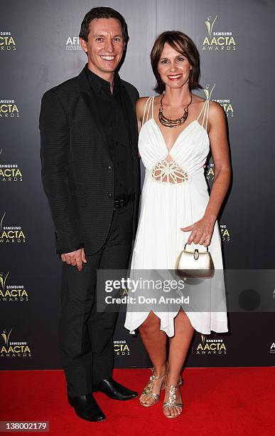 Rove McManus and Tasma Walton arrive for the 2012 AACTA Awards at Sydney Opera House on January 31, 2012 in Sydney, Australia.