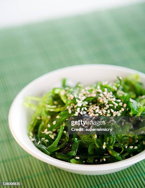 seaweed salad - seaweed stock pictures, royalty-free photos & images