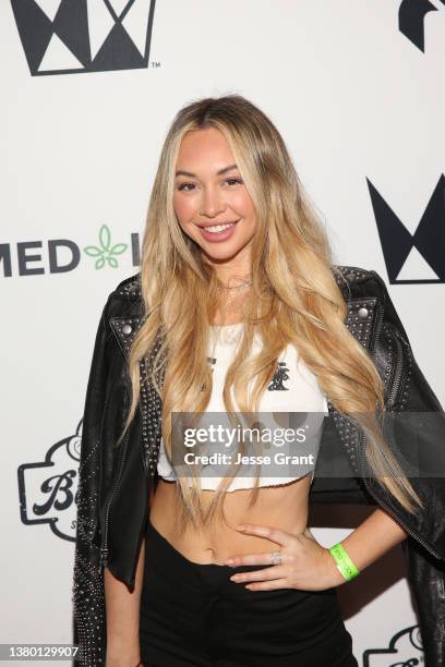 Corinne Olympios attends Baby Ape Social Club's 1st Annual Holder's Event on March 04, 2022 in Los Angeles, California.
