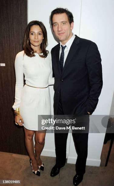 Astrid Munoz and Clive Owen attend a private viewing of "Gaucho", a photographic exhibition by Astrid Munoz, at the Jaeger-LeCoultre Boutique on...