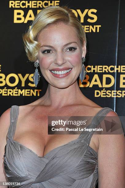 Katherine Heigl attends the Paris Premiere of "One For The Money" film at Cinema Gaumont Marignan on January 31, 2012 in Paris, France.