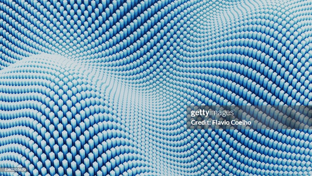 Rectangular Wave Shape Wave Pattern Built With Rectangular Cuboid Shapes High-Res Stock Photo ...