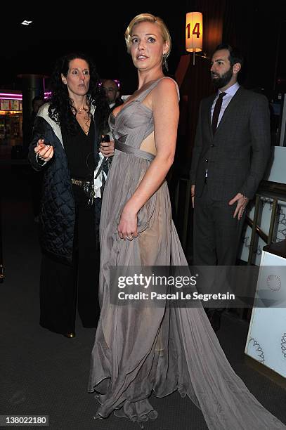 Katherine Heigl attends the Paris Premiere of "One For The Money" film at Cinema Gaumont Marignan on January 31, 2012 in Paris, France.