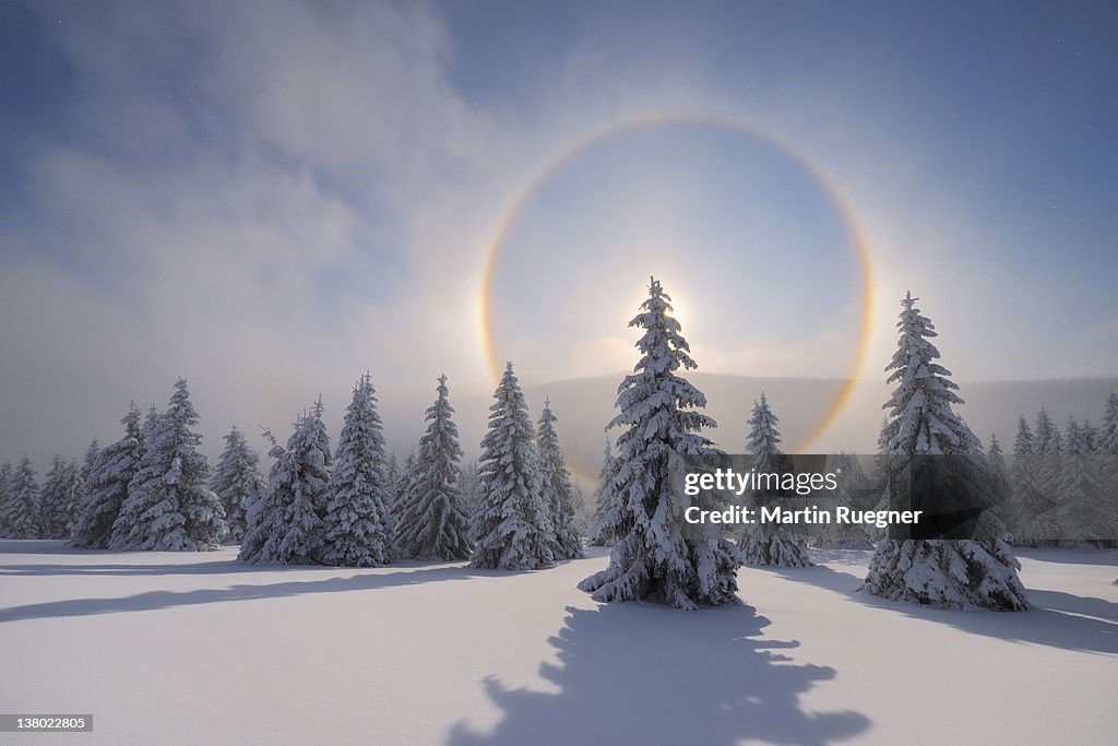 Halo (Icebow or gloriole).