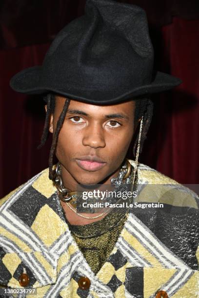 Kailand Morris attends the Vivienne Westwood Womenswear Fall/Winter 2022/2023 show as part of Paris Fashion Week on March 05, 2022 in Paris, France.