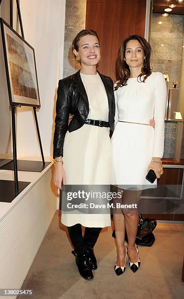 Natalia Vodianova and Astrid Munoz attend a private viewing of "Gaucho", a photographic exhibition by Astrid Munoz, at the Jaeger-LeCoultre Boutique...