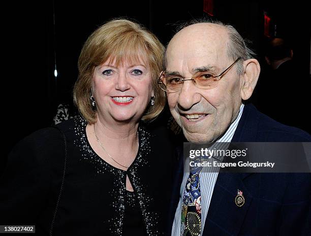 Diana Munson and Yogi Beara attend the 32nd Annual Thurman Munson Awards at the Grand Hyatt on January 31, 2012 in New York City.