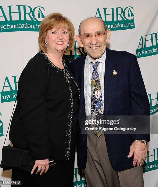 Diana Munson and Yogi Beara attend the 32nd Annual Thurman Munson Awards at the Grand Hyatt on January 31, 2012 in New York City.