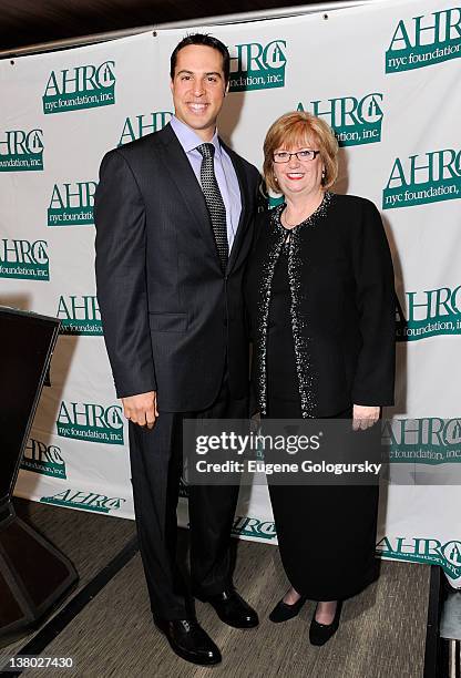 Mark Teixeira and Diana Munson attend the 32nd Annual Thurman Munson Awards at the Grand Hyatt on January 31, 2012 in New York City.