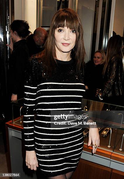 Annabelle Neilson attends a private viewing of "Gaucho", a photographic exhibition by Astrid Munoz, at the Jaeger-LeCoultre Boutique on January 31,...