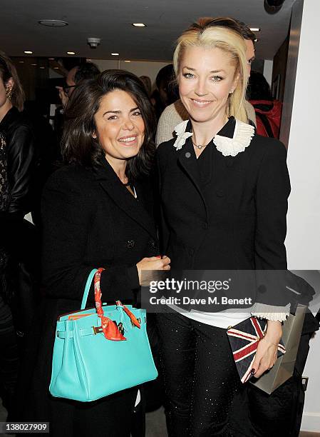 Daniella Helayel and Tamara Beckwith attend a private viewing of "Gaucho", a photographic exhibition by Astrid Munoz, at the Jaeger-LeCoultre...