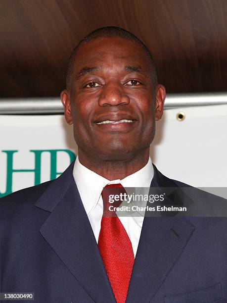 Former basketball player Dikembe Mutombo attends the 32nd Annual Thurman Munson Awards at the Grand Hyatt on January 31, 2012 in New York City.