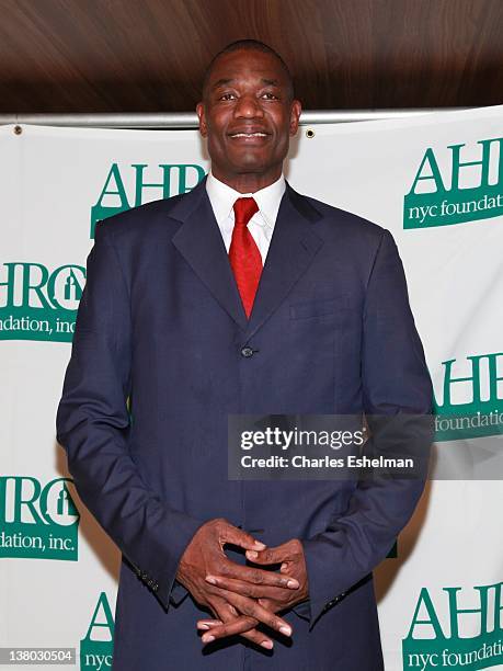 Former basketball player Dikembe Mutombo attends the 32nd Annual Thurman Munson Awards at the Grand Hyatt on January 31, 2012 in New York City.