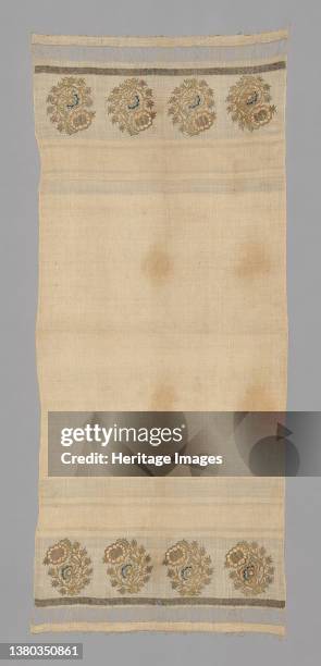 Towel, Turkey, 19th century. Artist Unknown. (Photo by Heritage Art/Heritage Images via Getty Images