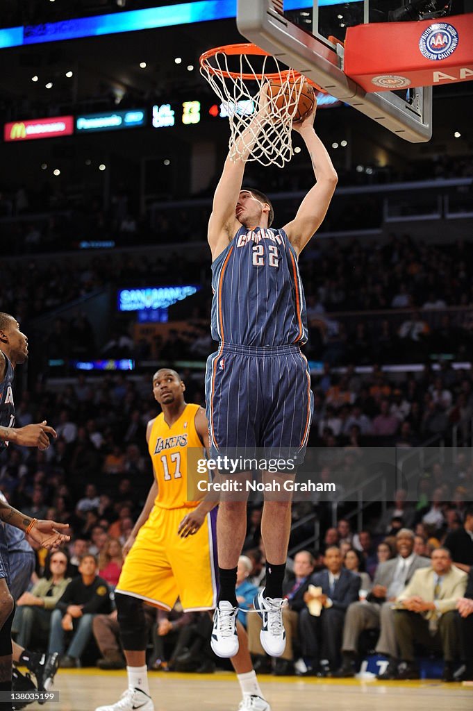 Charlotte Bobcats v Los Angeles Lakers