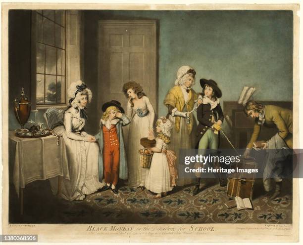 Black Monday, or the Departure for School, published December 1, 1790. Artist John Jones. (Photo by Heritage Art/Heritage Images via Getty Images