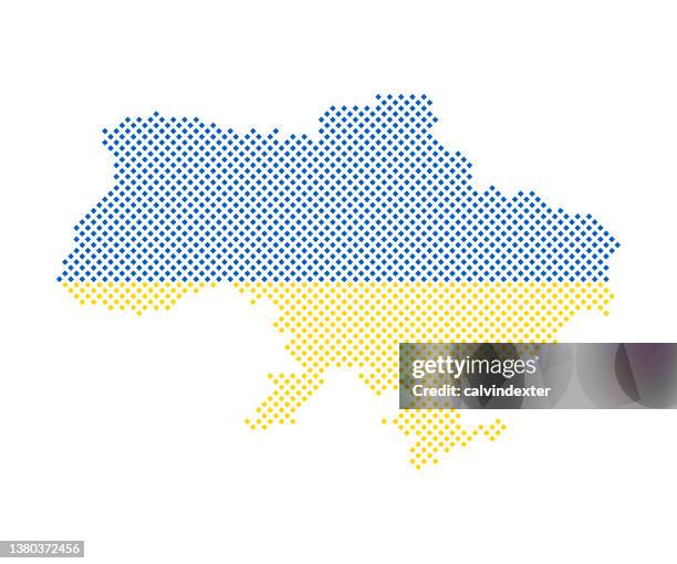 ukraine map pixelated - kiev vector stock illustrations